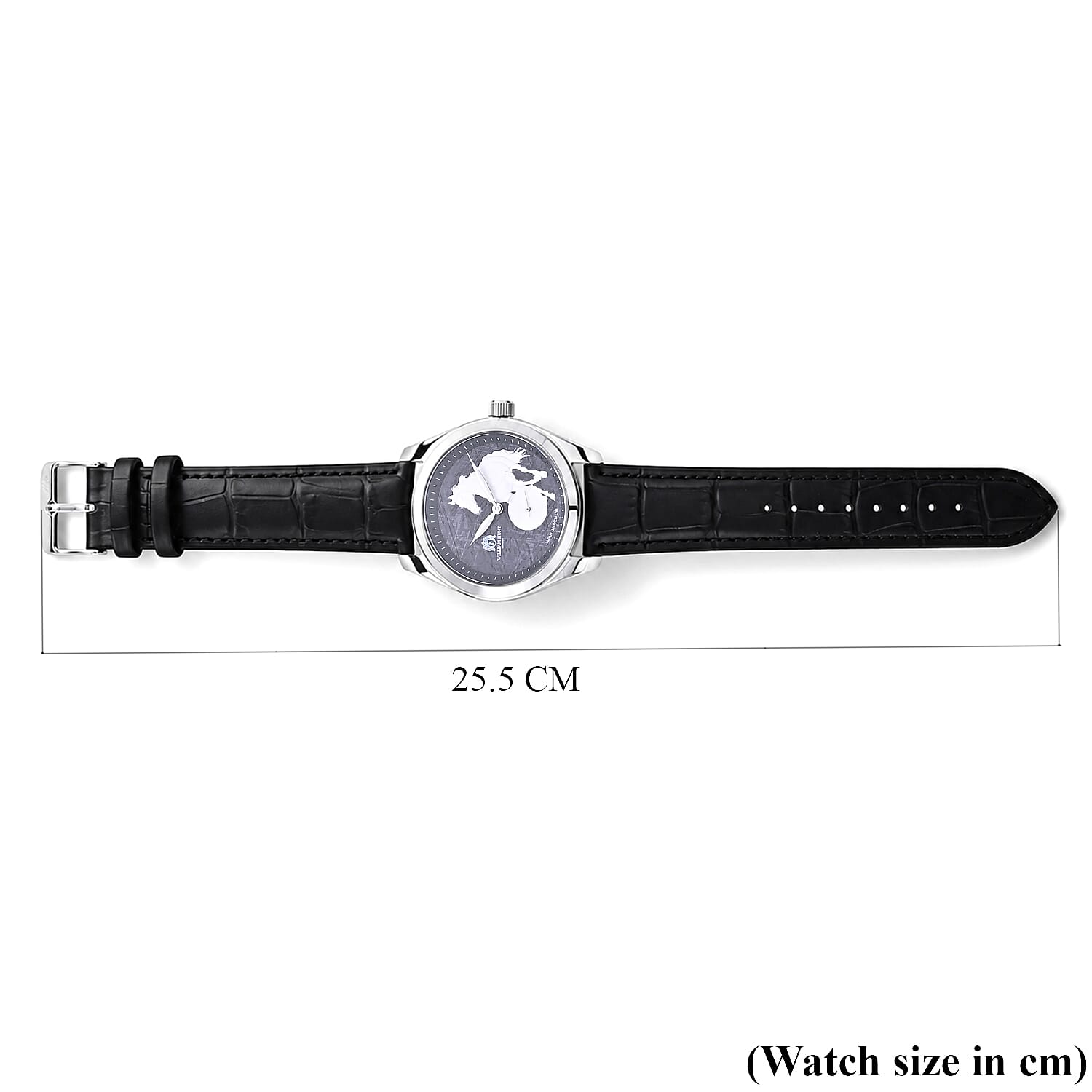 William Hunt Limited Edition Year Of The Fire Horse Japanese Movement 5ATM WR Black Hydraulic Meteorite Dial Watch with Sapphire Crystal Dial & Black Leather Strap