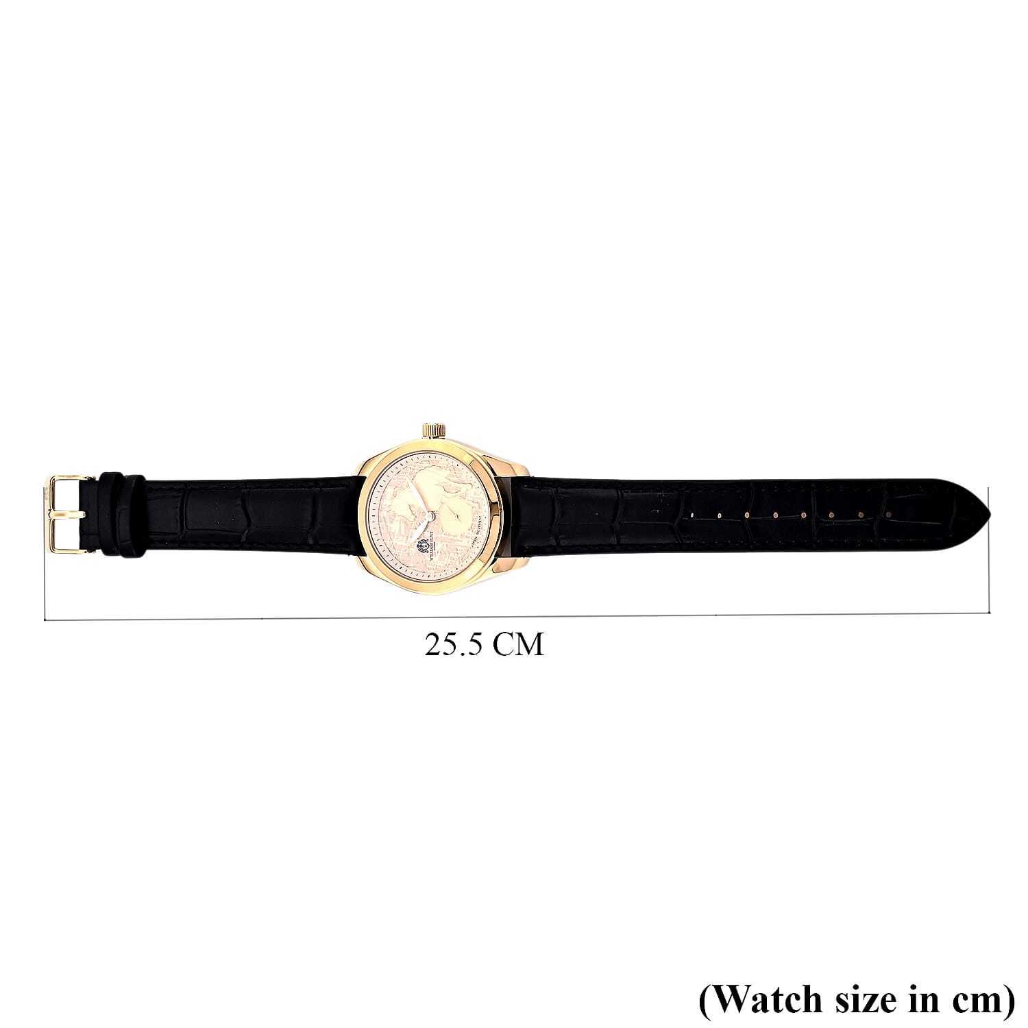 William Hunt Relief Horse Miyota 1L45 Japan Movement 5ATM WR Gold Hydraulic Meteorite Dial & IPG Plating 304 Stainless Steel Case Mens Watch with Black Leather Strap