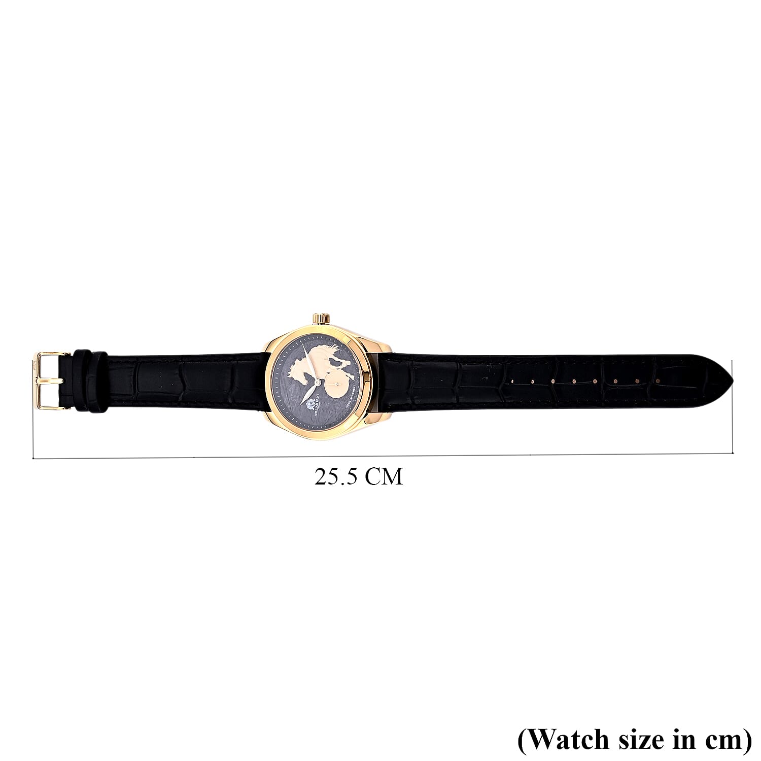 William Hunt Limited Edition Year Of The Fire Horse Japanese Movement 5ATM WR Black Hydraulic Meteorite Dial Watch with Sapphire Crystal Dial & Black Leather Strap