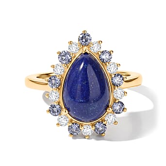 https://tjcuk.sirv.com/Products/86/7/8677250/EverTrue-Lapis-Lazuli-Lolite-White-Zircon-Ring-in-Yellow-Gold-Tone-5-0_8677250.jpg?w=342&h=342