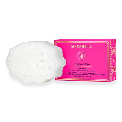 Spongelle Body Wash Infused Pedi Buffer 30- Washes - Bulgarian Rose
