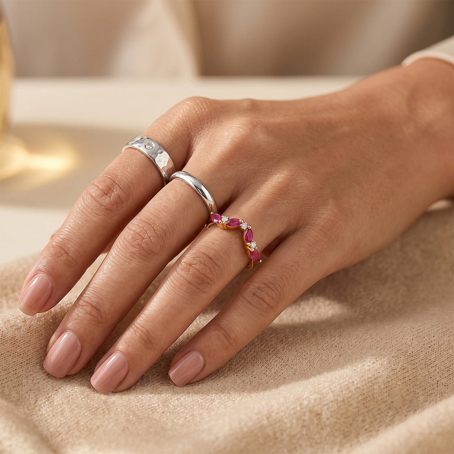 D'Joy - Moissanite Ring in Sterling Silver