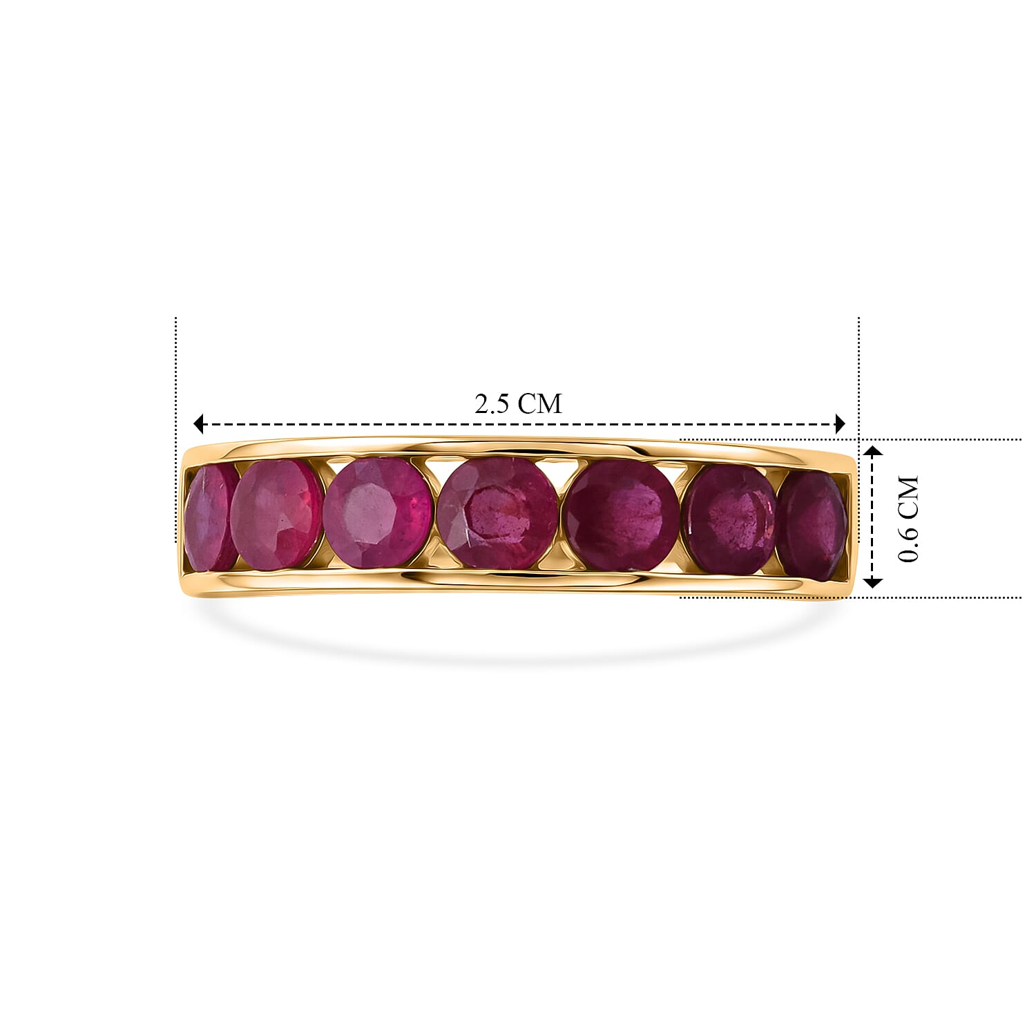 D'Joy Fissure Filled Ruby Ring Sterling Silver  2.800  Ct.