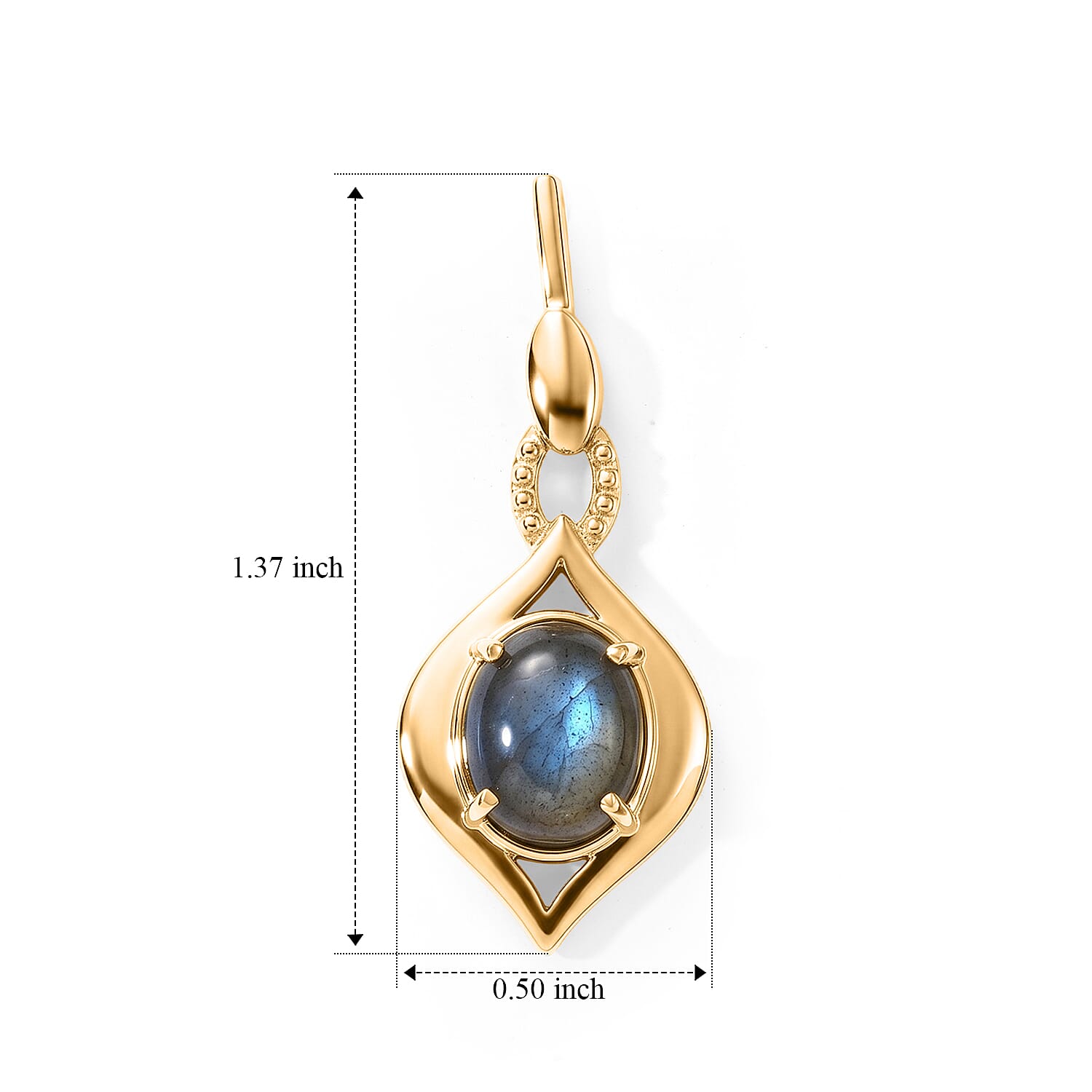EverTrue - Labradorite Dangling Earring with Push Post  6.30 Ct.