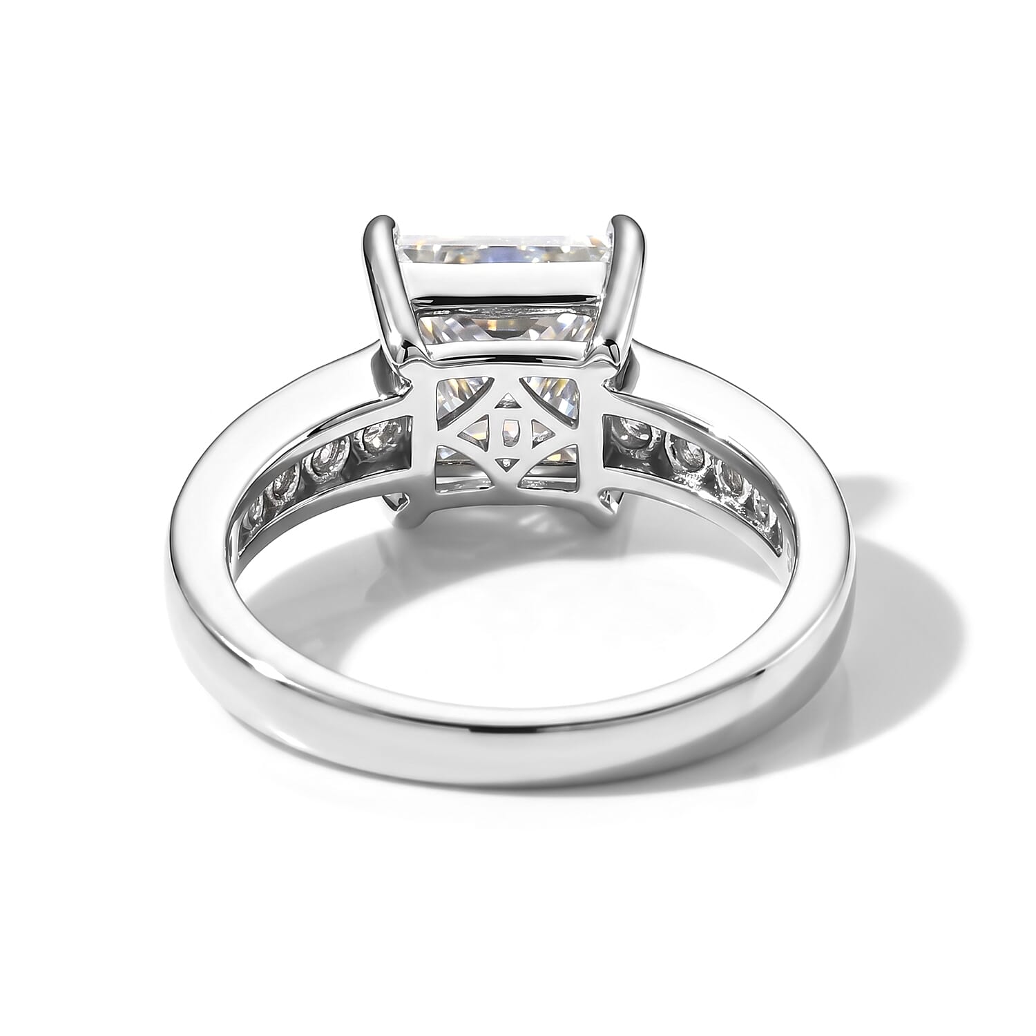 D'Joy - Moissanite Ring in Rhodium Overlay Sterling Silver 3.50 Ct.