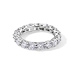 D'Joy - Moissanite Band Ring in Sterling Silver 4.10 Ct.