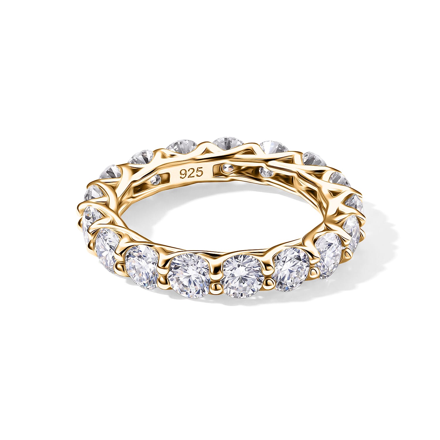 D'Joy - Moissanite Band Ring in Sterling Silver 4.10 Ct.