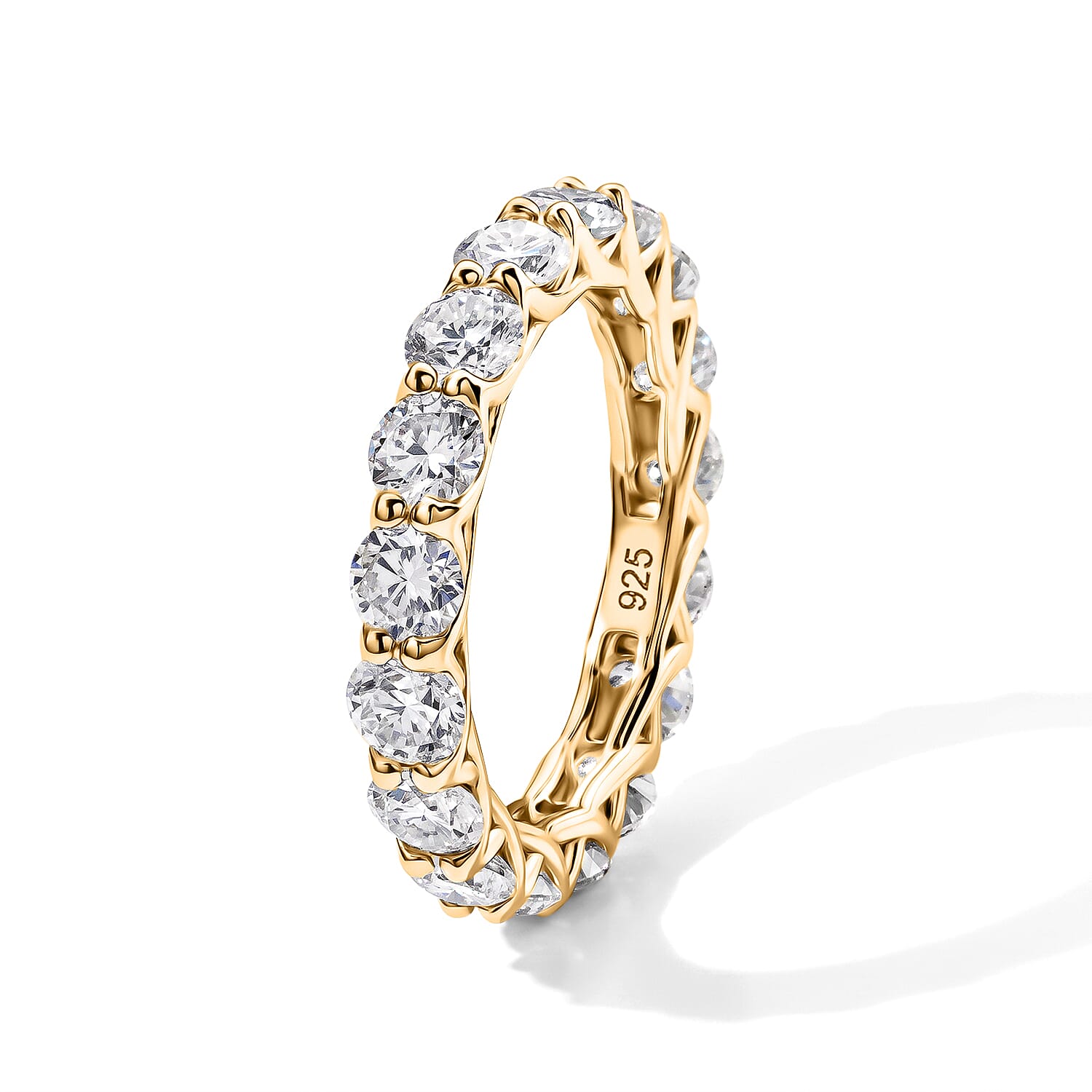D'Joy - Moissanite Band Ring in Sterling Silver 4.10 Ct.
