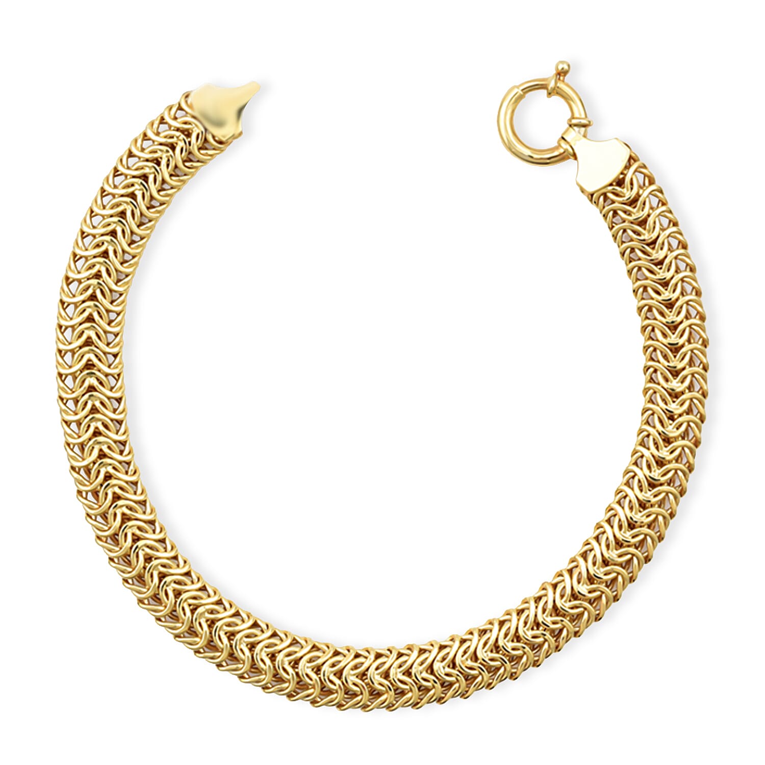 Designer One Time Closeout Deal- 9K Yellow Gold Bracelet (Size - 7.25) with Senorita Clasp