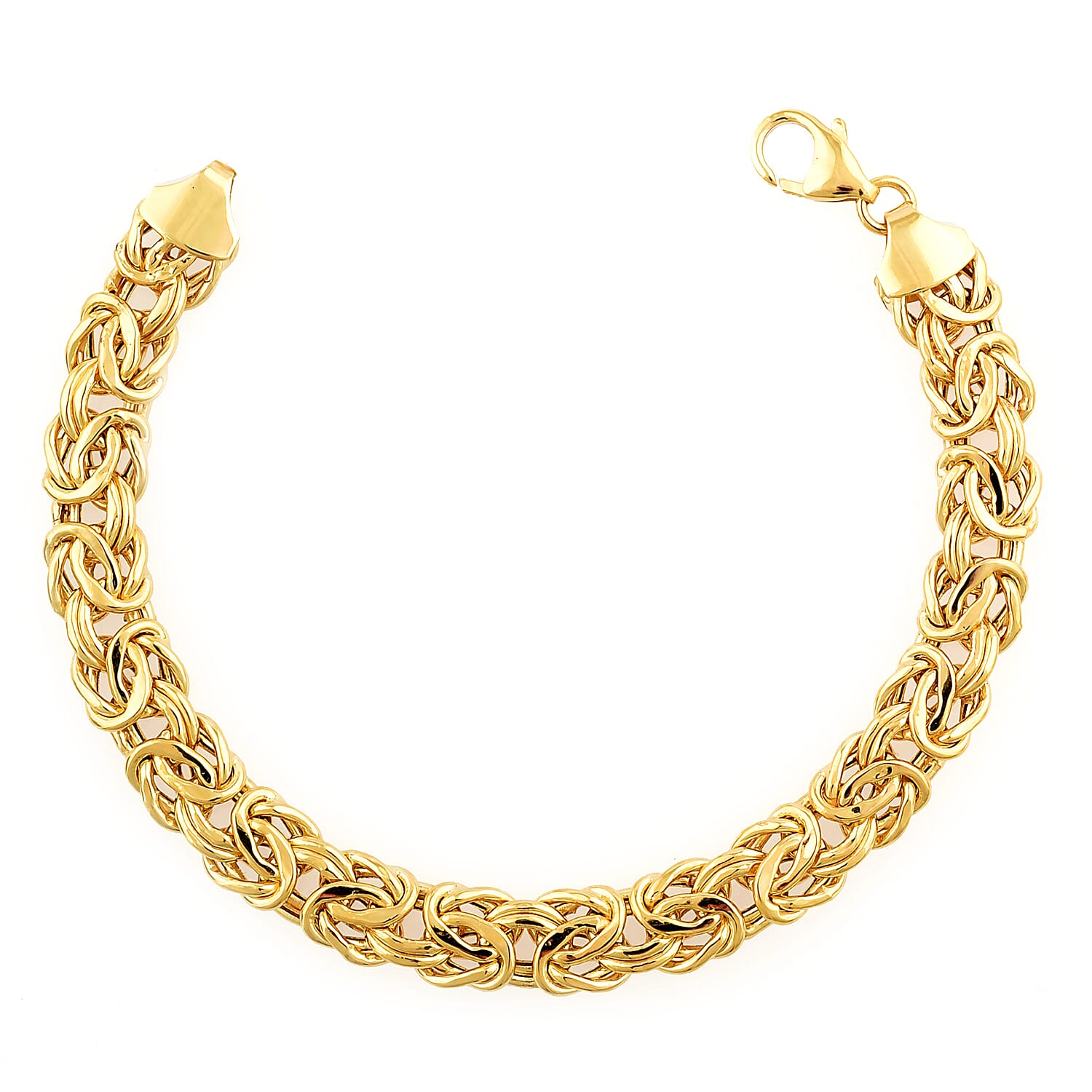 LAST IN STOCK ROYAL BYZANTINE - 9K Yellow Gold Hand Made BYZANTINE Bracelet (Size - 8) with Lobster Clasp, Gold Wt. 8.50  Gms