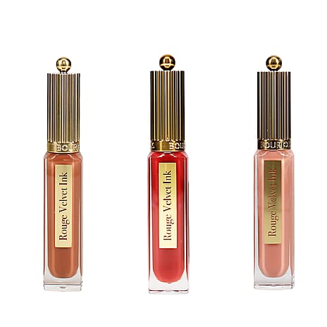 Bourjois- 3-Piece Rouge Velvet Ink Lip Colour Set (Includes Berry Chaud-Colat 25, Belle Brune 12 & Beige De Jour 001)