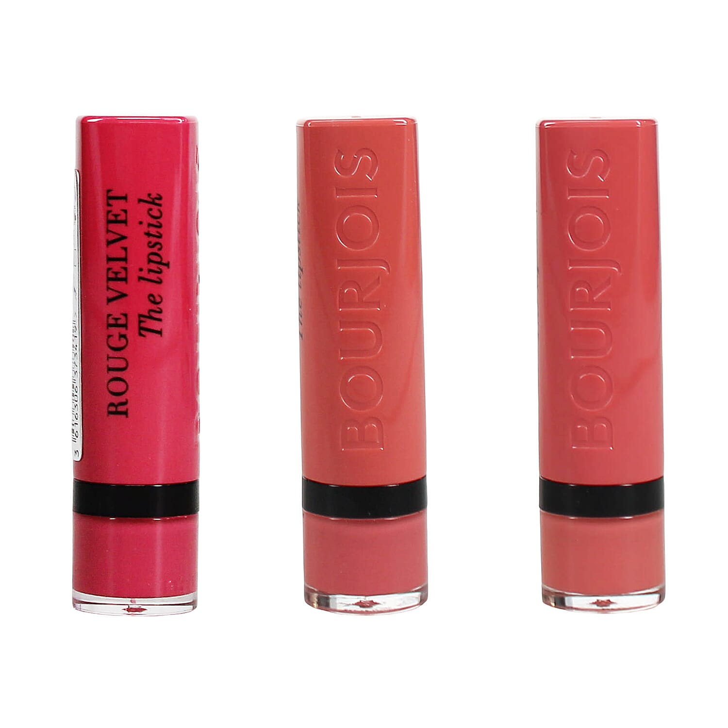 Bourjois- 3-Piece Lipstick Set (Includes Rouge Lipstick in Cherry D Amour, Rouge Lipstick in Cherry Maca Rose & Bourjois Velvet Lipstick in Mocha Mour)