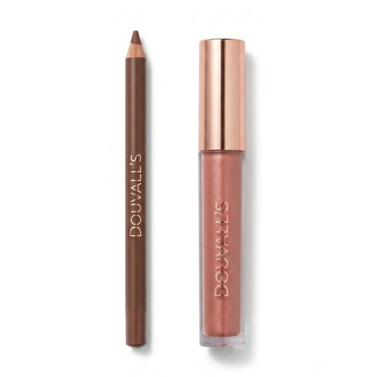 Douvalls Argan Lip Kit Plump & Pout - Pamela (Lip Pencil & Gloss)
