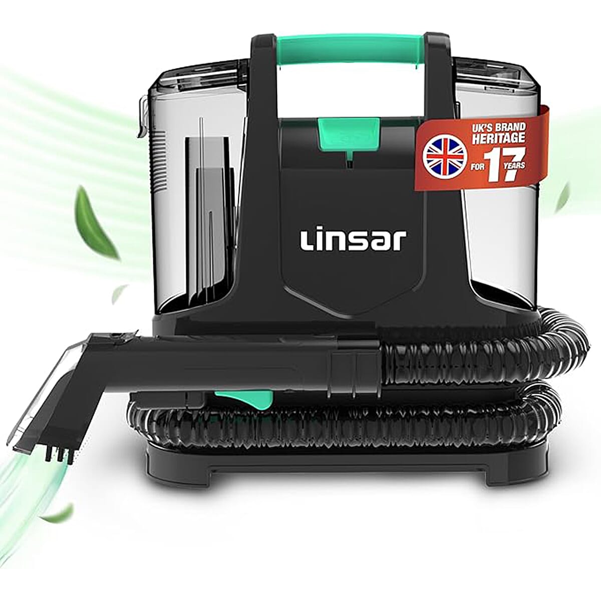 Linsar Portable Carpet and Upholstery Cleaner - Vacuum Machine - Black