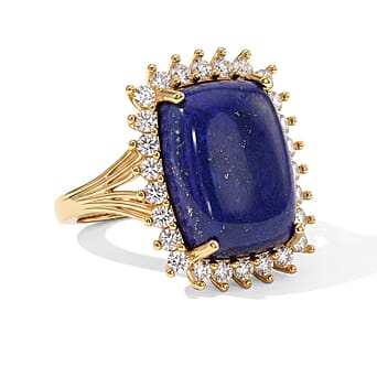 https://tjcuk.sirv.com/Products/86/9/8697042/EverTrue-Lapis-Lazuli-White-Zircon-Ring-in-Yellow-Gold-Tone-13-30-Ct_8697042.jpg?w=342&h=342