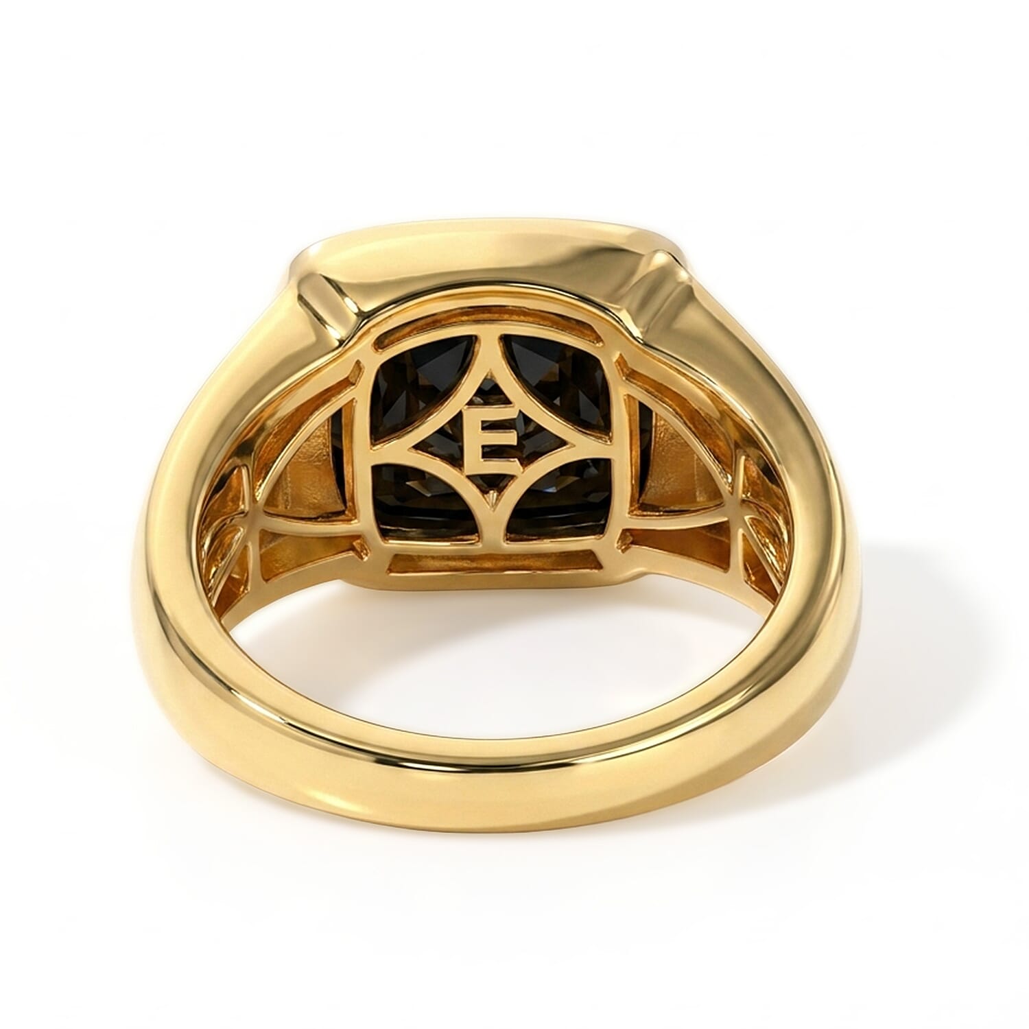 EverTrue - Lapis Lazuli Solitaire Ring in Yellow Gold Tone 6.36 Ct.