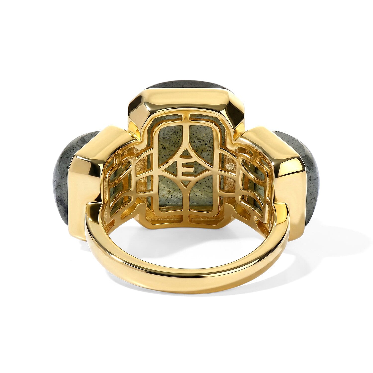 EverTrue - Labradorite Trilogy Ring in Yellow Gold Tone 14.07 Ct.