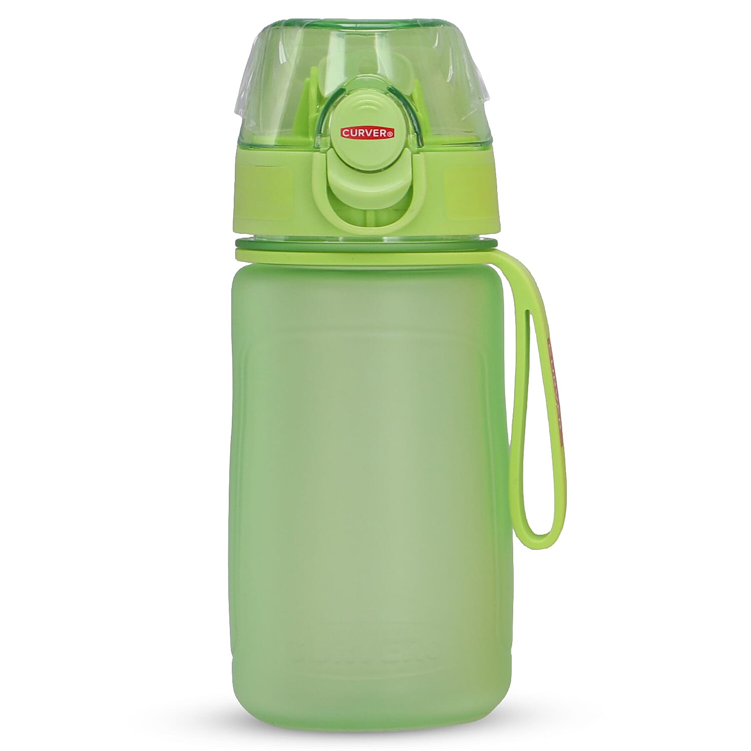 Curver Water Bottle with Flip-Top Lid and Carry Strap (420ml) - Light Green