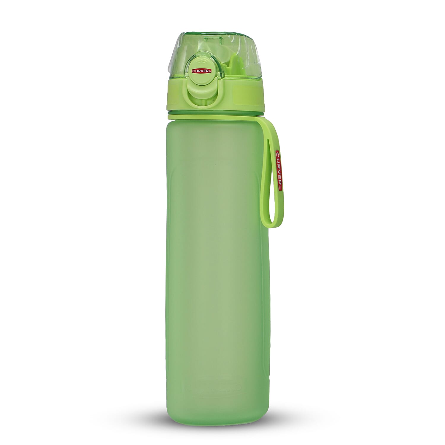Curver Water Bottle with Flip-Top Lid and Carry Strap (800ml) - Light Green