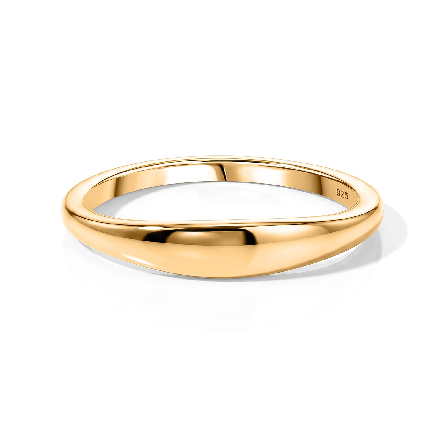 18K Vermeil Yellow Gold Plated Sterling Silver Band Ring