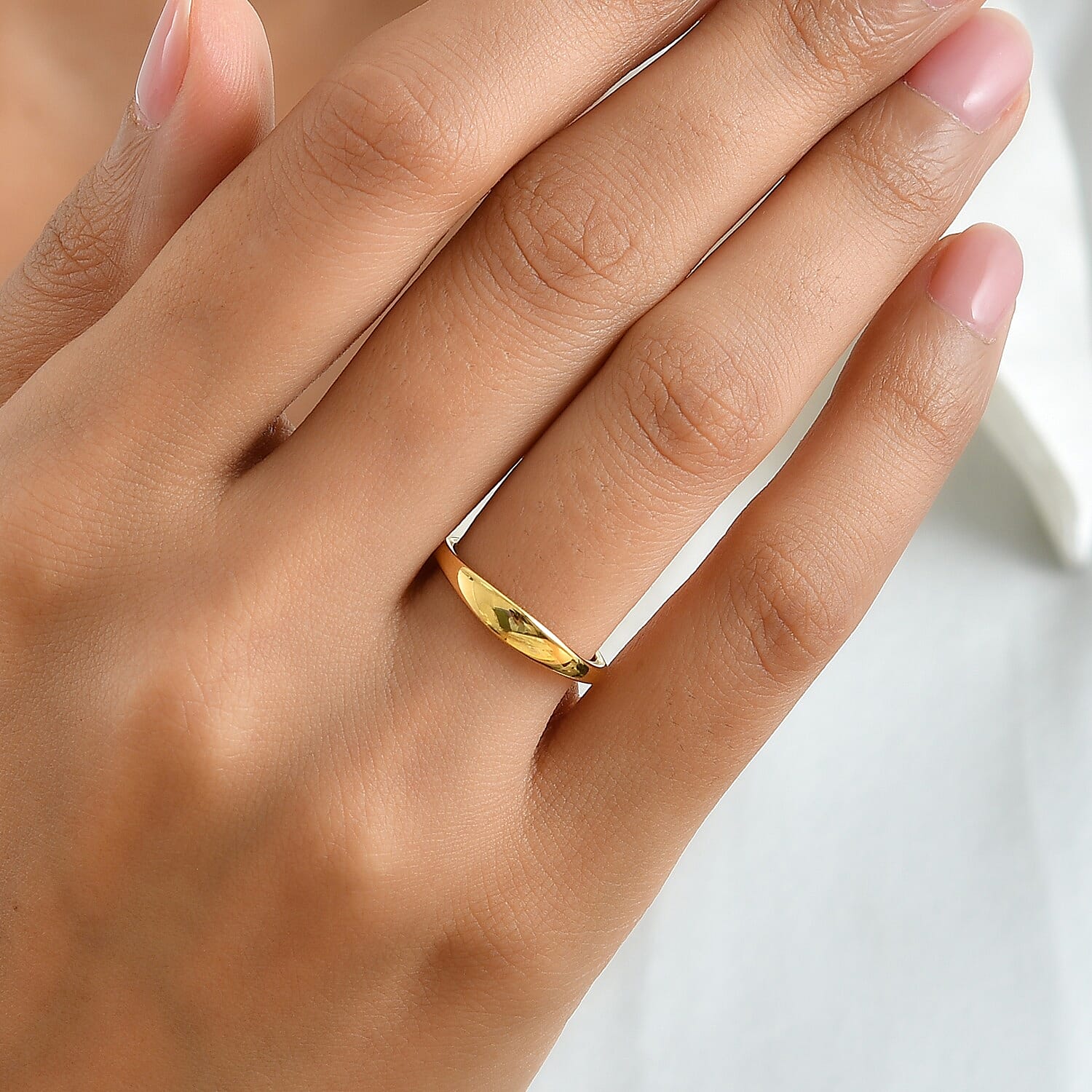18K Vermeil Yellow Gold Plated Sterling Silver Band Ring