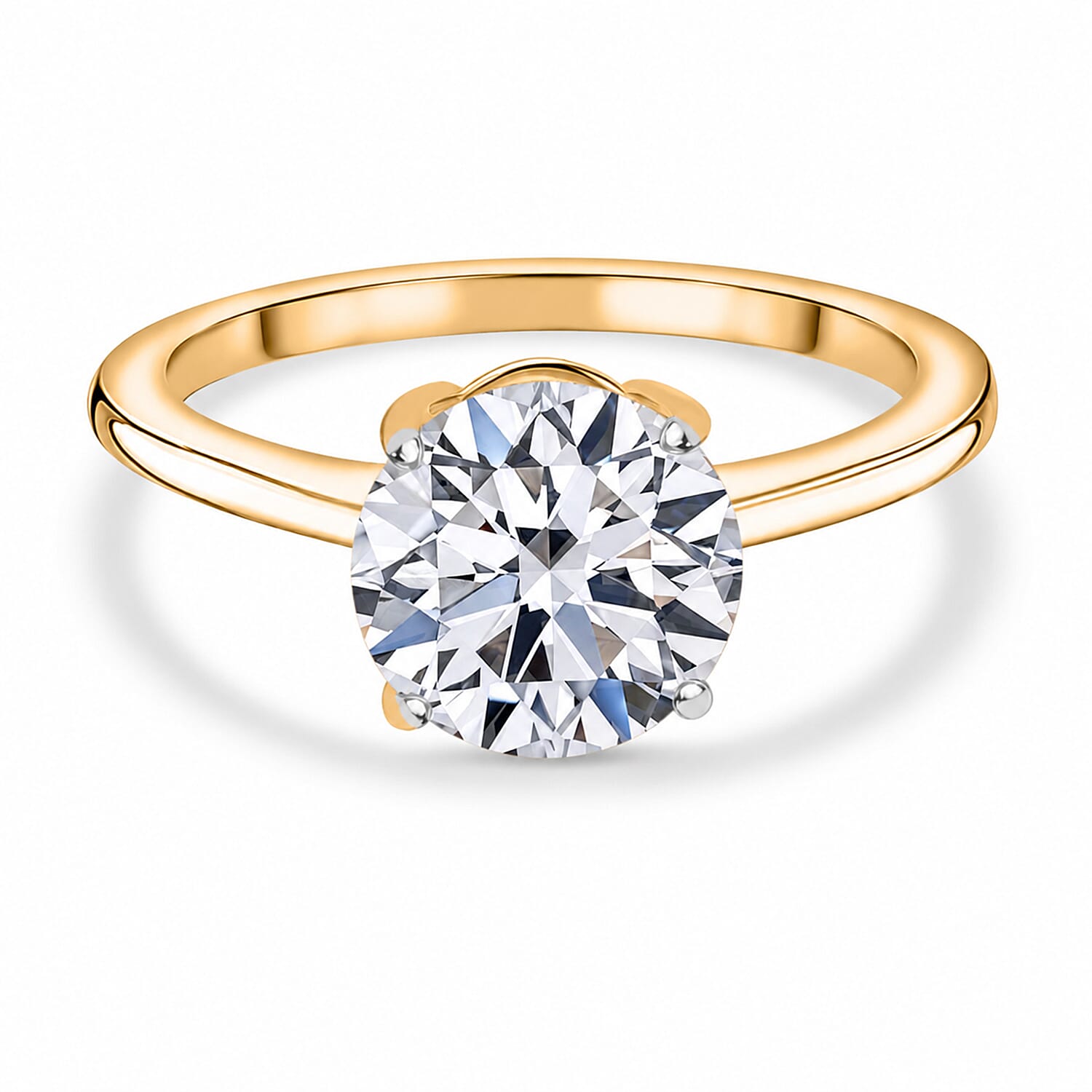 9K Yellow Gold VS Lab Grown Diamond VS Ring, Gold Wt.2.2 Gms  3.020  Ct.