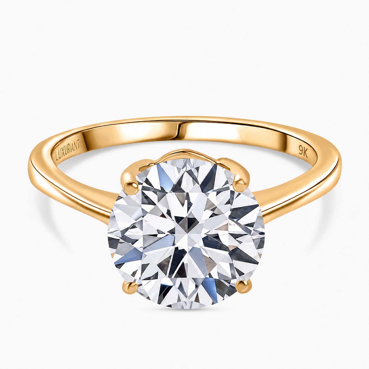 FIND OF THE MONTH - LUXURIANT 9K Gold 3 ct Lab Grown Diamond (VS/E-F) Solitaire Ring&nbsp;