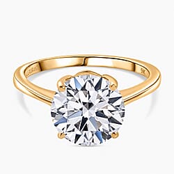 FIND OF THE MONTH - LUXURIANT 9K Gold 3 ct Lab Grown Diamond (VS/E-F) Solitaire Ring&nbsp;