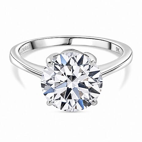 BIGGEST EVER FIND OF THE MONTH - 9K White Gold Lab Grown Diamond (VS-E-F) Ring 3.00  Ct.