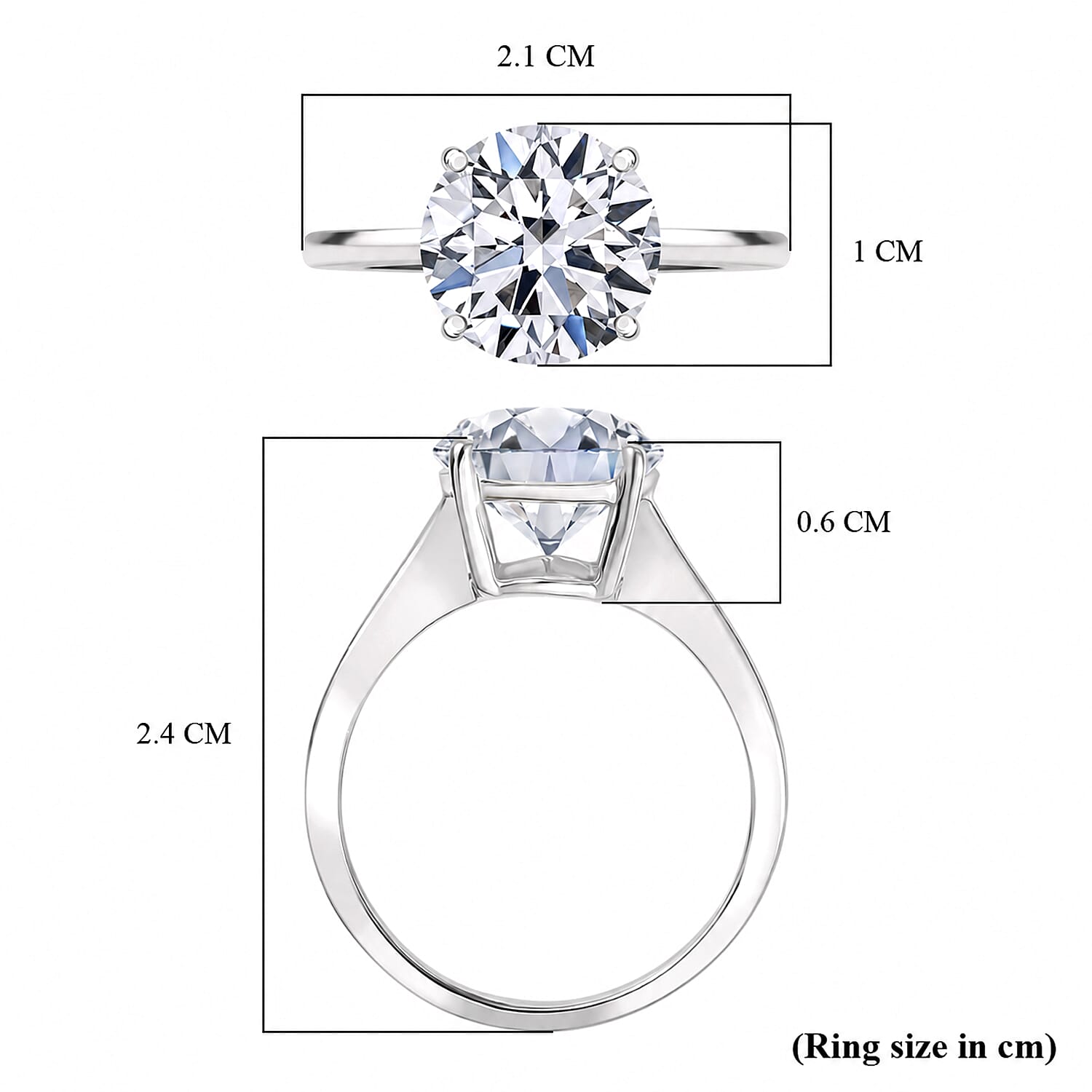 FIND OF THE MONTH - LUXURIANT 9K Gold 3 ct Lab Grown Diamond (VS/E-F) Solitaire Ring&nbsp;