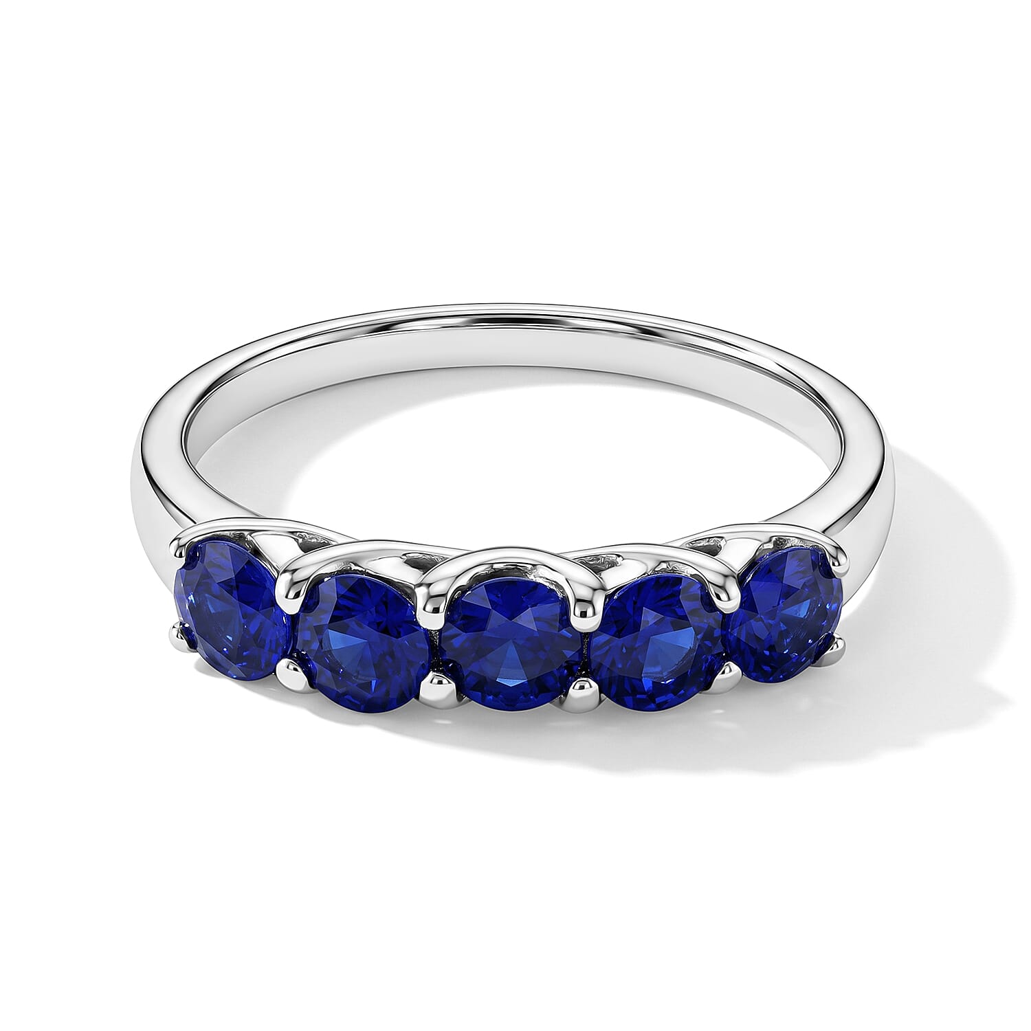 D'Joy - Tanzanian Blue Spinel Ring in Rhodium Overlay Sterling Silver 1.10 Ct.