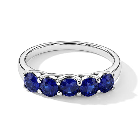 D'Joy - Tanzanian Blue Spinel Ring in Rhodium Overlay Sterling Silver 1.10 Ct.