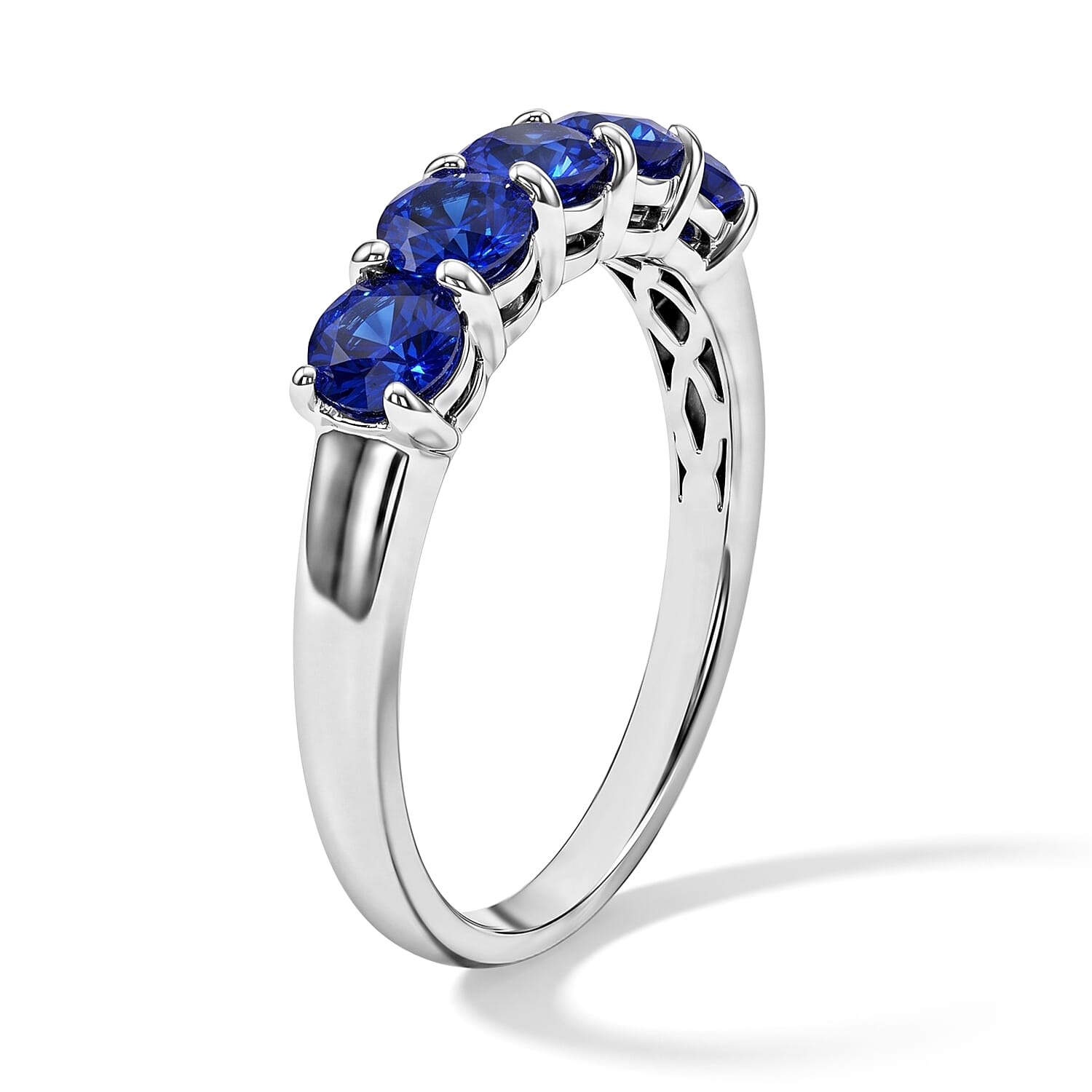 D'Joy - Tanzanian Blue Spinel Ring in Rhodium Overlay Sterling Silver 1.10 Ct.