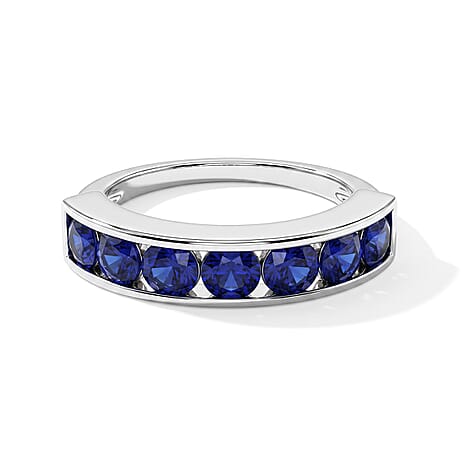 D'Joy - Tanzanian Blue Spinel Ring in Rhodium Overlay Sterling Silver 1.54 Ct.