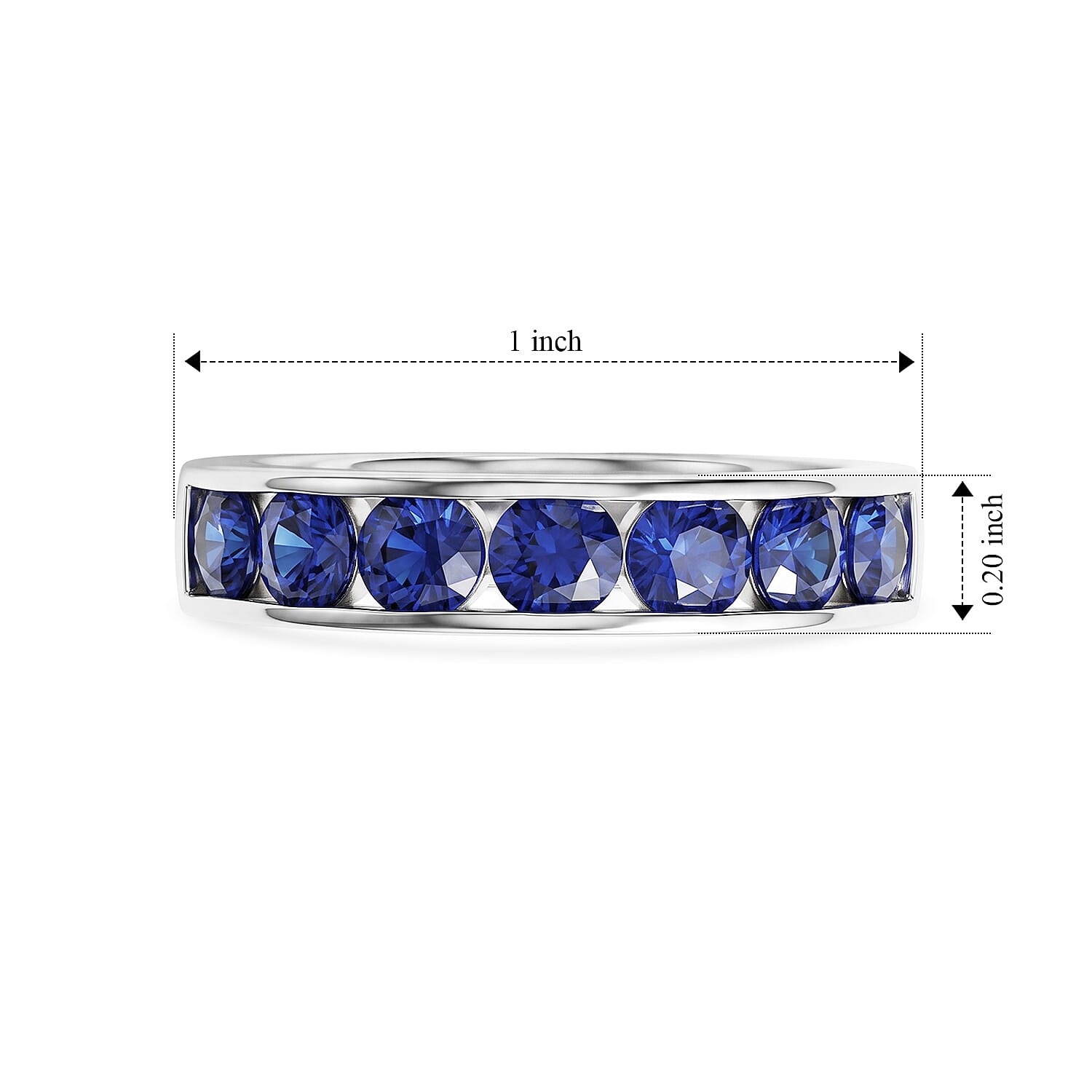 D'Joy - Tanzanian Blue Spinel Ring in Rhodium Overlay Sterling Silver 1.54 Ct.