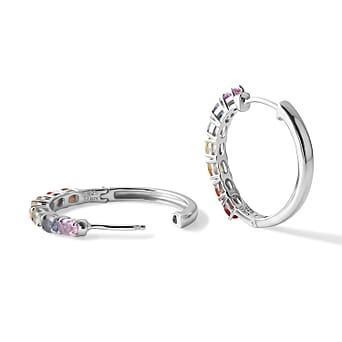 https://tjcuk.sirv.com/Products/87/0/8703844/D-Joy-Multi-Sapphire-Hoop-Earring-in-Rhodium-Overlay-Sterling-Silver-3_8703844_3.jpg?w=342&h=342