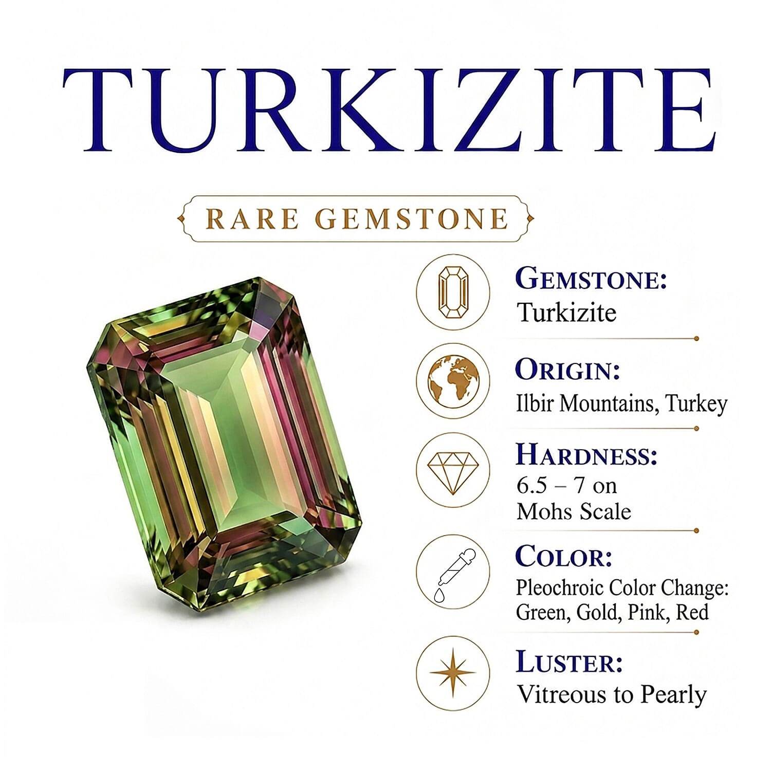 9K Yellow Gold AAA Natural Turkizite Royal Asscher Cut Solitaire Ring 3.00 Ct.