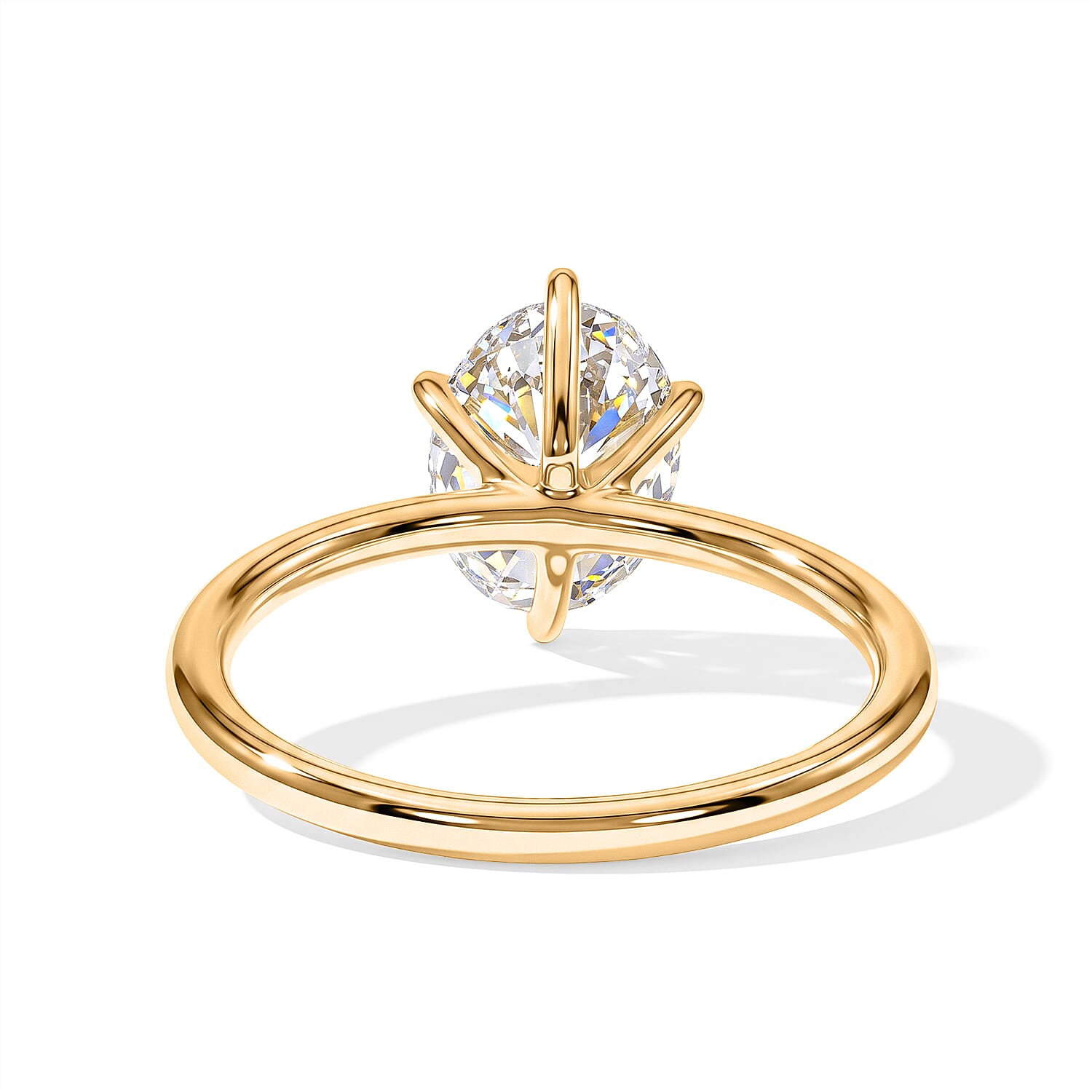 Luxuriant - 18K Yellow Gold SGL Certified Lab Grown Diamond Solitaire Ring 2.00 Ct.