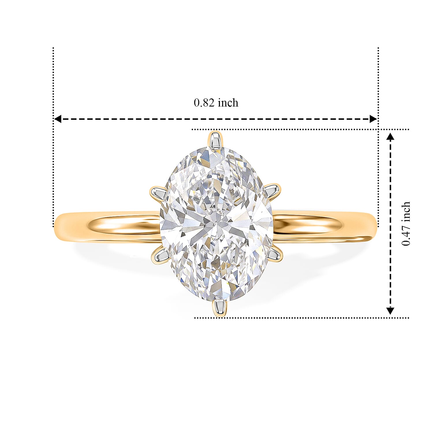 Luxuriant - 18K Yellow Gold SGL Certified Lab Grown Diamond Solitaire Ring 2.00 Ct.
