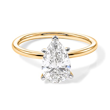 Luxuriant - 18K Yellow Gold SGL Certified Lab Grown Diamond Solitaire Ring 2.00 Ct.