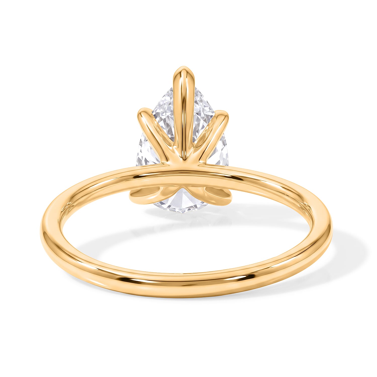 Luxuriant - 18K Yellow Gold SGL Certified Lab Grown Diamond Solitaire Ring 2.00 Ct.