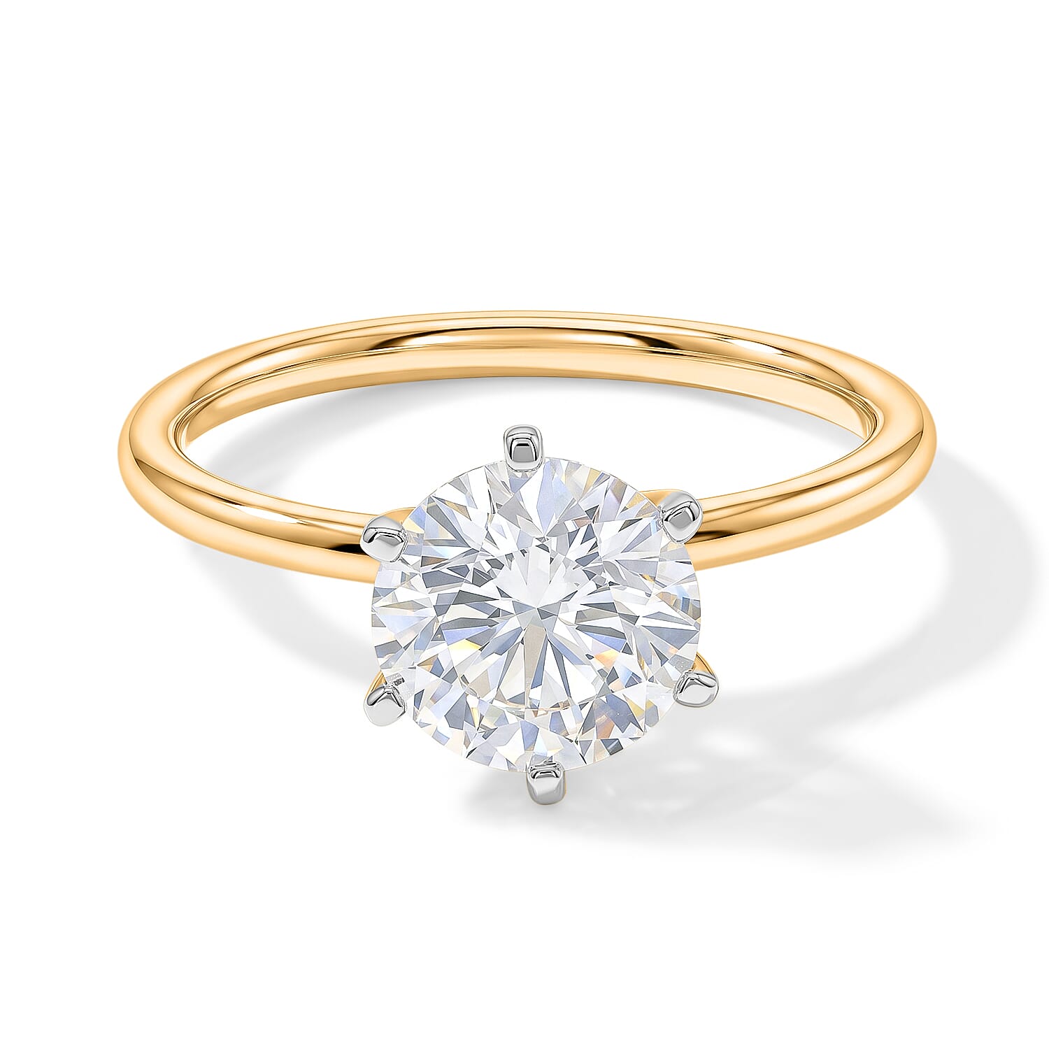 Luxuriant - 18K Yellow Gold SGL Certified Lab Grown Diamond Solitaire Ring 2.00 Ct.