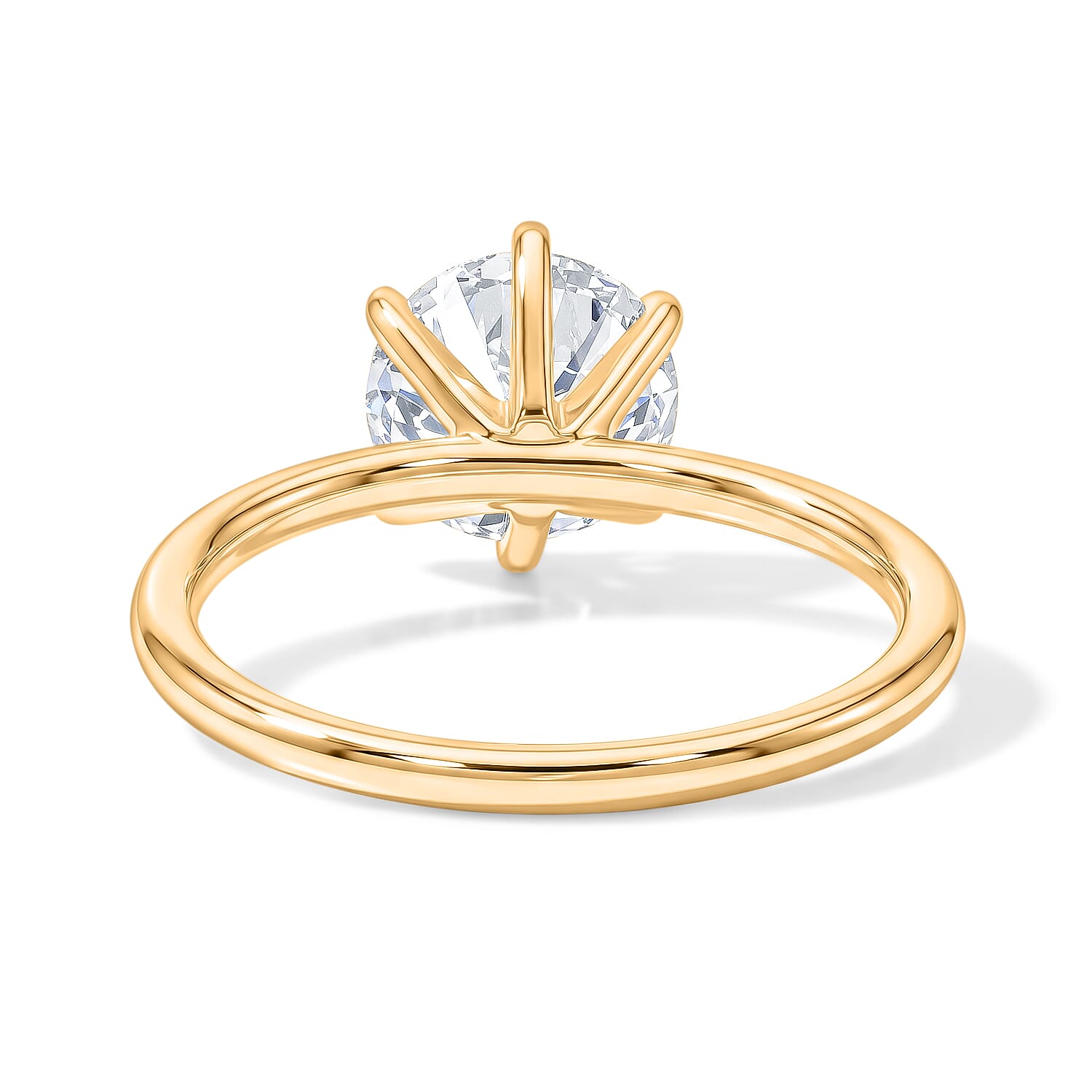 Luxuriant - 18K Yellow Gold SGL Certified Lab Grown Diamond Solitaire Ring 2.00 Ct.