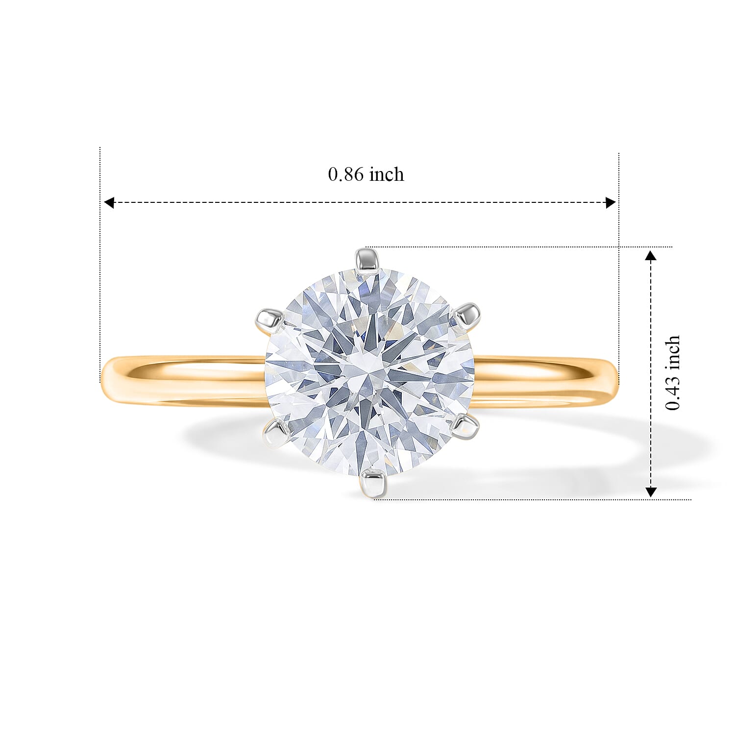Luxuriant - 18K Yellow Gold SGL Certified Lab Grown Diamond Solitaire Ring 2.00 Ct.