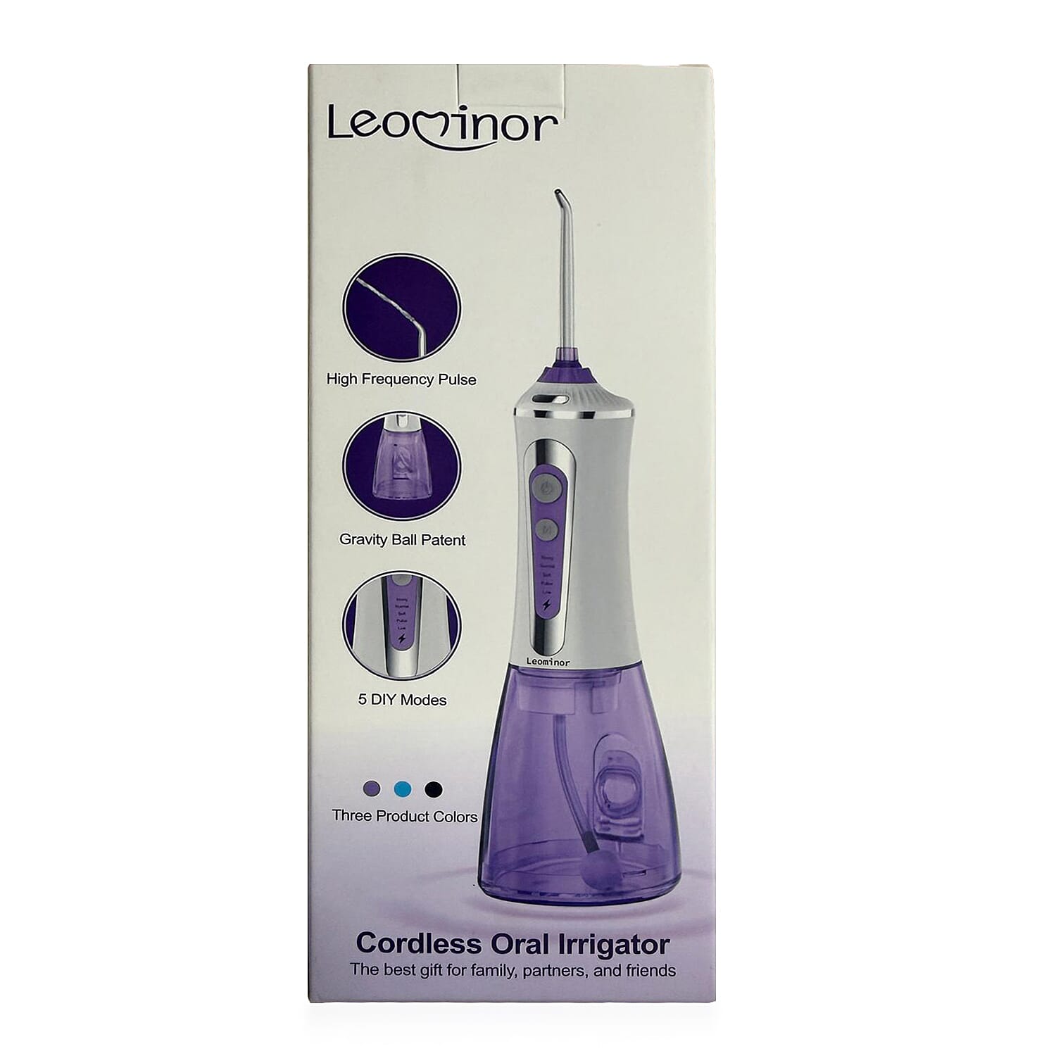 Leominor Water Flosser for Teeth - Purple