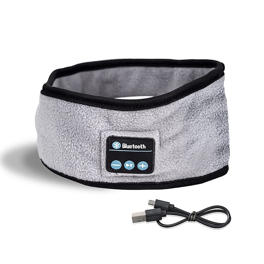 200mah Wireless Bluetooth Music Headband with USB Cable (Size 25x9x3 Cm) - Grey