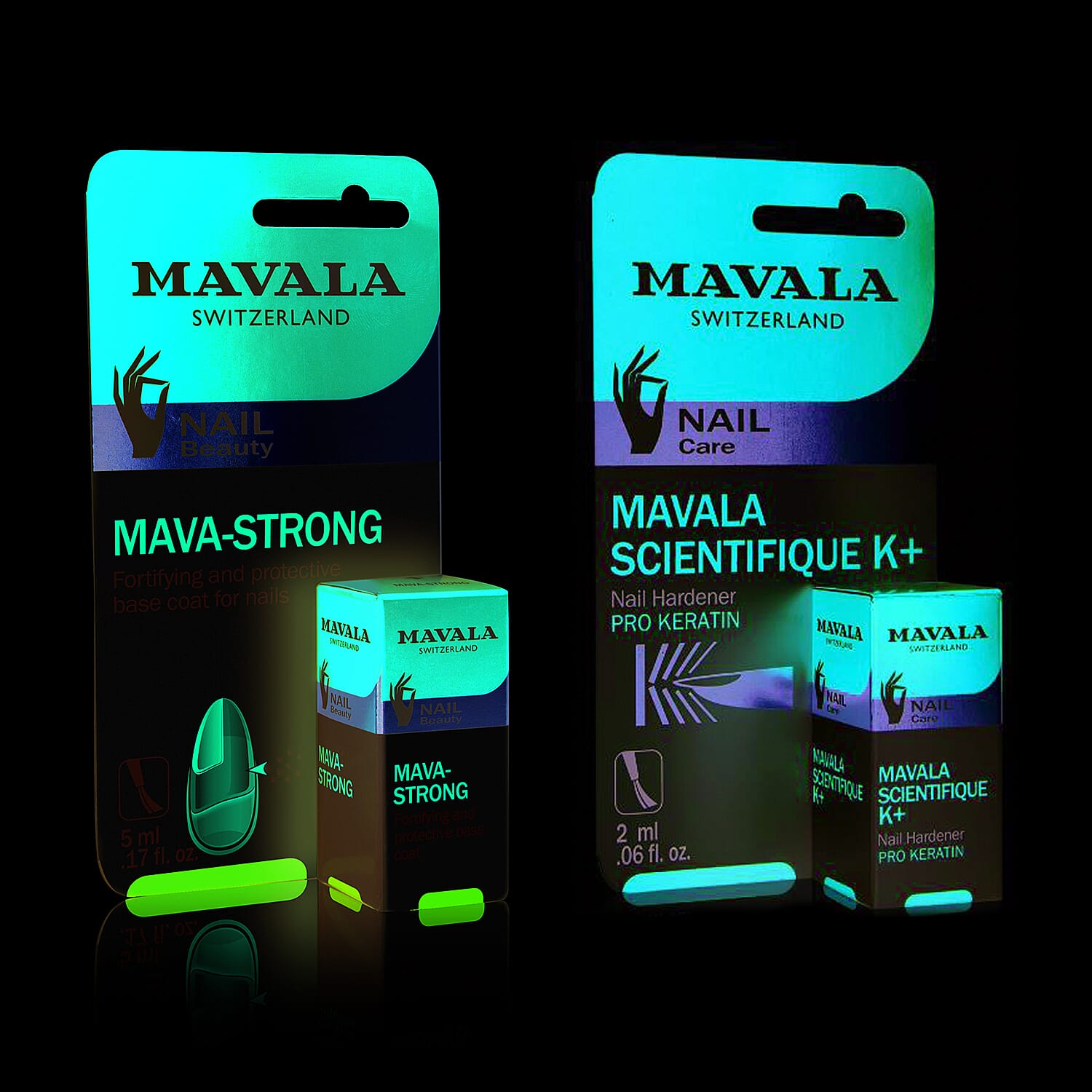 Pack of 2 - Mavala- Treatment Duo- Scientifique K- Nail Hardener (2ml) & Mavastrong(5ml) (Fortifying Nail Treatment & Base Coat)