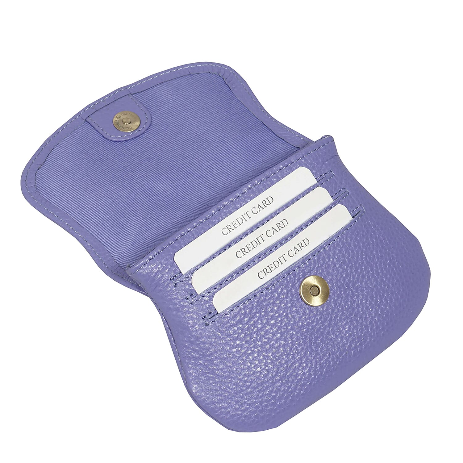 ASSOTS LONDON 100% Genuine Leather Purse with Magnetic Closure (Size 14x11 Cm) - Violet Blue