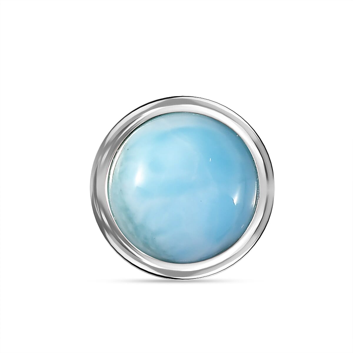 Larimar Pendant in Platinum Overlay Sterling Silver 1.90 Ct