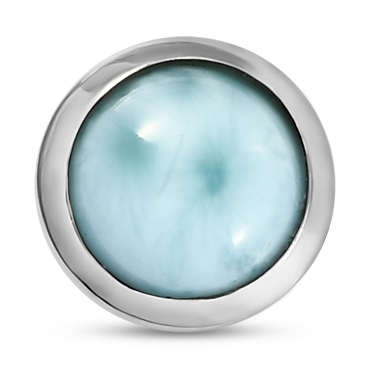 Larimar Pendant in Platinum Overlay Sterling Silver 1.90 Ct